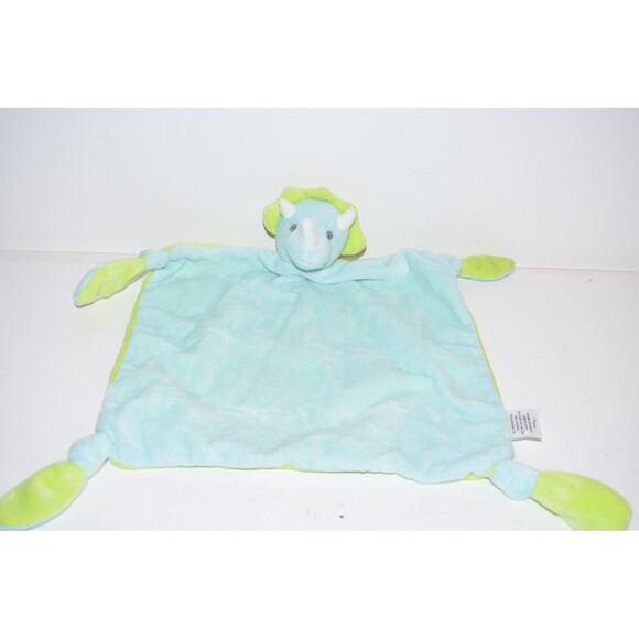 Stephen Joseph Hobby Lobby Lovey Security Blanket aqua green knots Dinosaur Baby - Picture 1 of 4